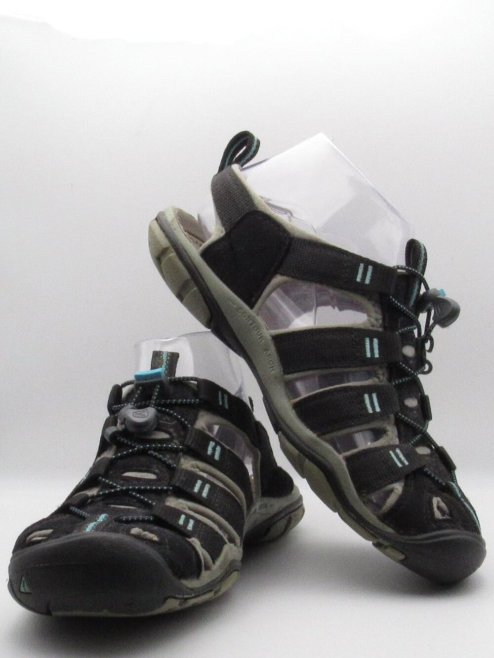 Keen Black/Teal Clearwater CNX Women's Waterproof Sandals Size 6 Very Good Cond
